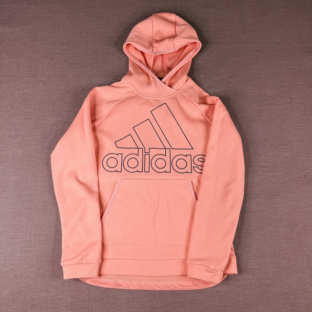 Adidas Womens Hoodie Size XS Coral/Peach‎ Long Sleeve Casual Activewear